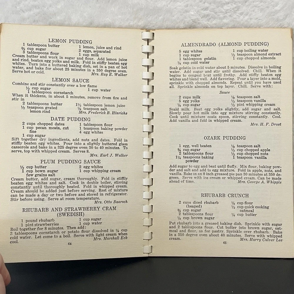 Vintage Church Cookbook CHOICE COOKERY Cooking Recipes Paperback Plastic Binding